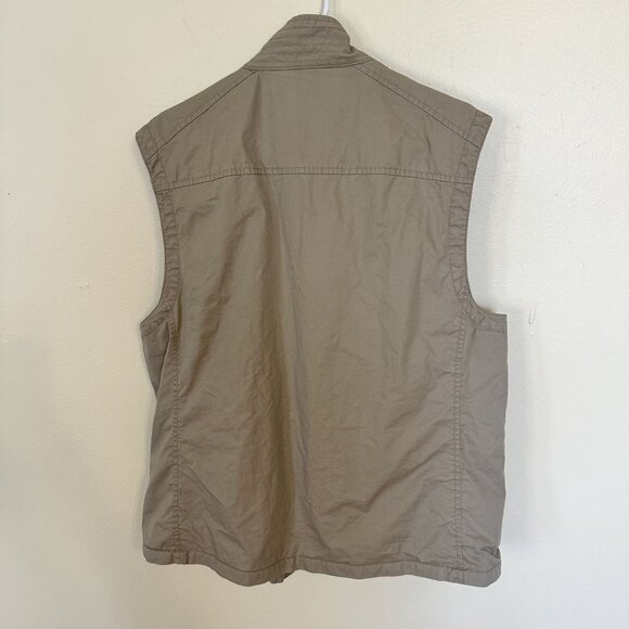 Banana Republic Mens Safari Vest 4 Pocket Harbor Vest Large Zip Up Khaki - Picture 3 of 10